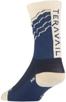 Teravail Logo Socks 6 Inch Cuff Navy Khaki