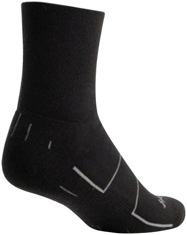 SockGuy Wool Wooligan Socks 4 inch Black