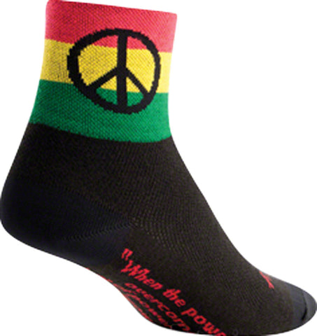 SockGuy Classic Peace 3 Socks 3 inch Black