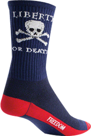 SockGuy Crew Liberty or Death Socks 6 inch Blue