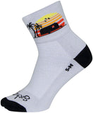 SockGuy Classic Happy Camper Socks 3 inch GRAY/Black/Orange