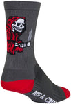 SockGuy SGX Rise and Grind Socks 6 inch GRAY