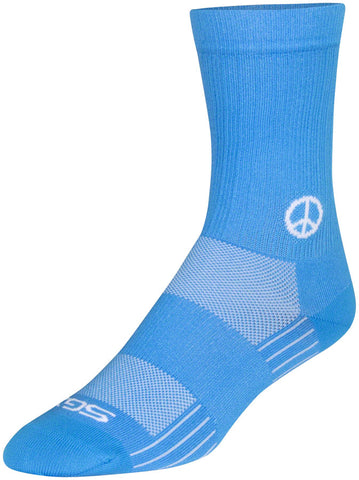 SockGuy SGX Peace Now Socks 6 inch Blue