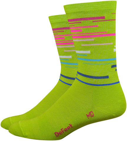 DeFeet Wooleator Comp DNA Socks 6 inch Limelight