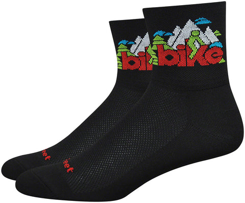 DeFeet Aireator Bike Love Socks 3 inch Black