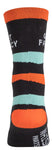 Whisky Get Fancy Socks 6 Inch Cuff Black Orange Mint Green