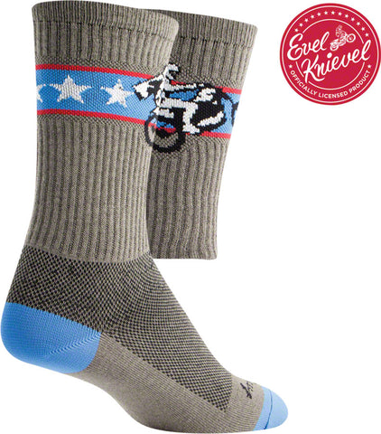 SockGuy Crew Wheelie Socks 6 inch GRAY