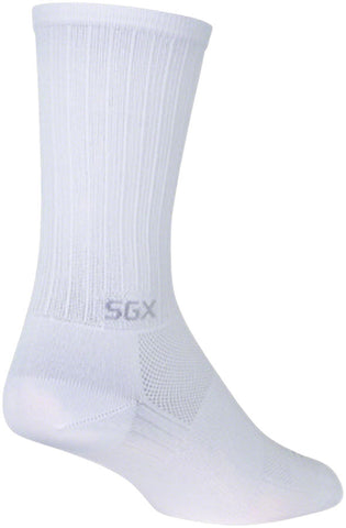 SockGuy SGX White Socks 6 inch White