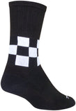 SockGuy SGX Speedway Socks 6 inch Black/White