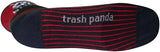 SockGuy Classic Busted Socks 3 inch Black/Red Stripe