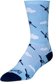 SockGuy Crew Fly Boy Socks 6 inch Light Blue/Black/White