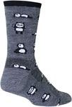 SockGuy Wool Pandamonium Socks 6 inch GRAY/Black