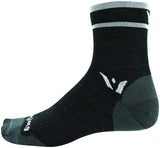 Swiftwick Pursuit Four Ultralight Socks 4 inch Coal GRAY