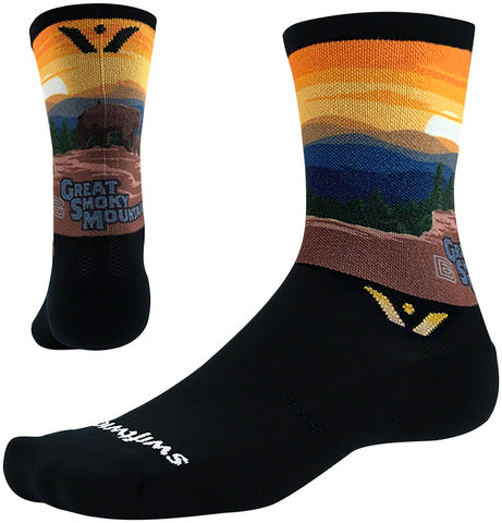 Swiftwick Vision Six Impression Socks 6 inch Great SMoky