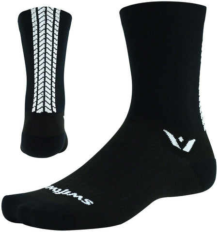 Swiftwick Vision Six Knobbies Socks 6 inch Black