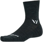 Swiftwick Pursuit Four Wool Socks 4 inch Coal