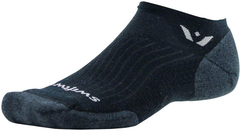 Swiftwick Pursuit Zero Wool Socks No Show Black