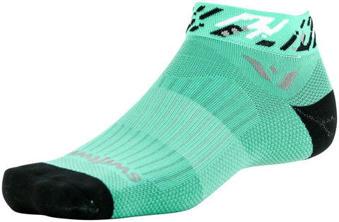 Swiftwick Vision One Flash Socks 1 inch Mint/Black