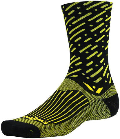 Swiftwick Vision Seven Cadence Socks 7 inch Black/Yellow