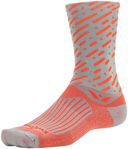 Swiftwick Vision Seven Cadence Socks 7 inch GRAY/Orange