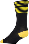 45NRTH Lightweight Sock Black/Citron Stripe