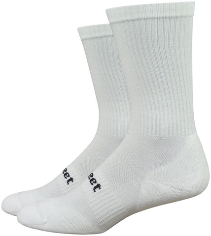 DeFeet DEvo Cush Crew Socks 7 inch White