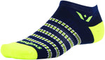 Swiftwick Aspire Zero Stripe Socks No Show Navy Citron