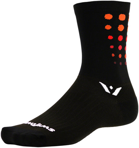 Swiftwick Vision Six Flare Socks 6 inch Black