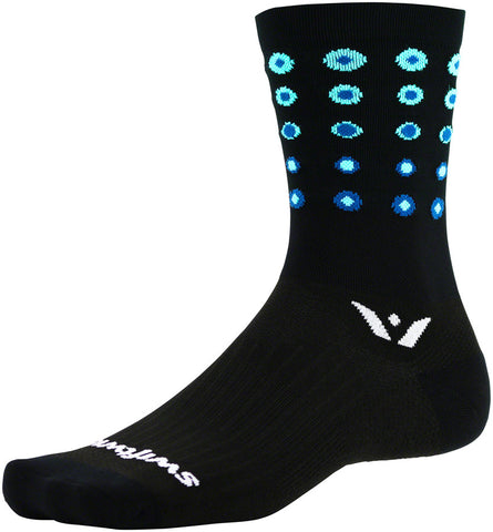 Swiftwick Vision Six Echo Socks 6 inch Black