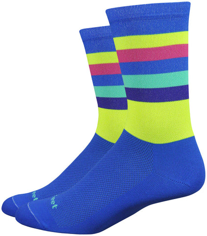 DeFeet Aireator Maverick Socks 6 inch Blue/HiVis