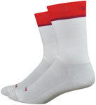 DeFeet Aireator Team Socks - 6 inch White/Red Large