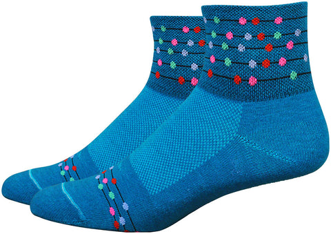 DeFeet Wooleator Comp Abacus Socks 2 inch Blue WoMen's