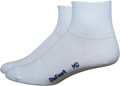 DeFeet Aireator D-Logo Socks - 3 inch White Medium