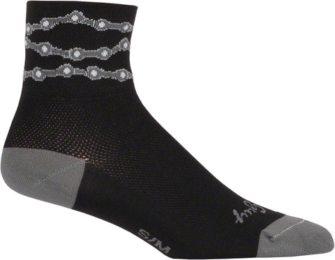 SockGuy Classic Chains Socks 3 inch Black