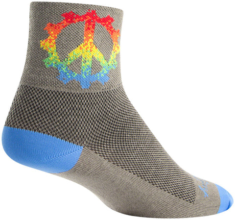 SockGuy Classic Peace Ring Socks 3 inch GRAY