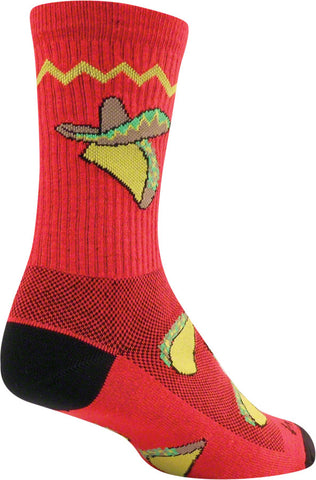 SockGuy Crew Taco Socks 6 inch Red