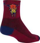 SockGuy Classic Desert Skull Socks 3 inch Red