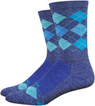 DeFeet Wooleator Comp Argyle Socks - 6 inch Admiral Blue Large