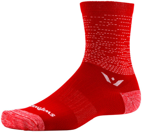 Swiftwick Vision Five Dash Socks - 5 inch Red Small/Medium