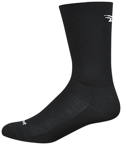 DeFeet Aireator D-Logo Double Cuff Socks - 6 inch Black Large