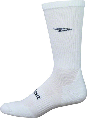 DeFeet DEvo Crew Socks 6 inch White/Black