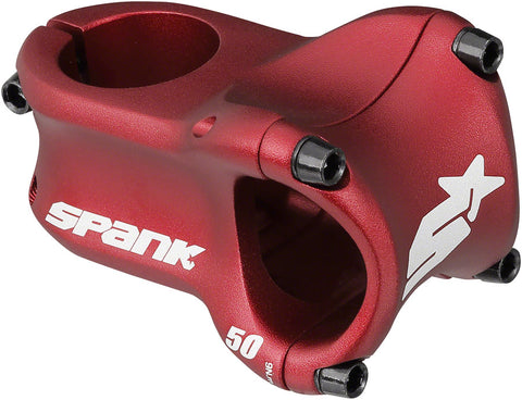 Spank Oozy Trail 2 Stem - 50mm 31.8 Clamp +/-0 1 1/8 Aluminum Matte Red
