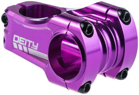 Deity Components Copperhead  Stem - 50mm 31.8 Clamp +/-0 1 1/8 Purple