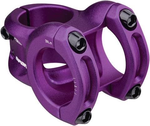 Spank SPOON 318  Stem - 33mm 31.8mm Clamp 0 Degree 1-1/8 Purple