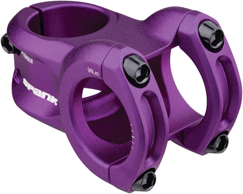 Spank SPOON 318  Stem - 43mm 31.8mm Clamp 0 Degree 1-1/8 Purple