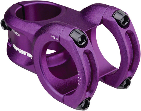 Spank SPOON 350  Stem - 45mm 35mm Clamp 0 Degree 1-1/8 Purple