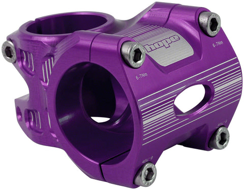 Hope AM/Freeride Stem 35mm 35 Clamp +/0 1 1/8 Aluminum Purple