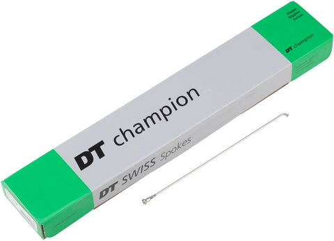 DT Swiss Champion Spoke 2.0mm 254mm Jbend Silver Box of 100