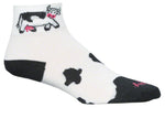 SockGuy Classic Cow Socks - 2 inch White Women's Small/Medium