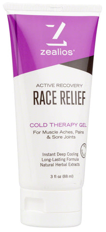 Zealios Race Relief Cold Therapy Gel 3oz Tube